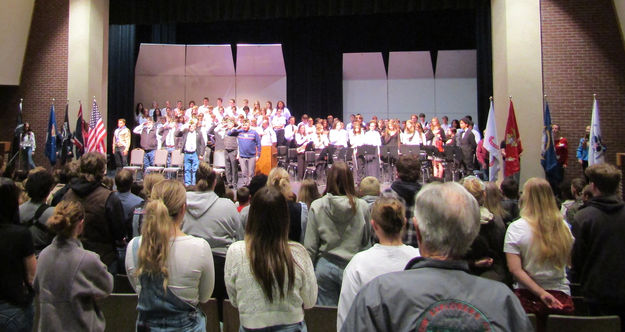 Veterans Day program in Pinedale. Photo by Pinedale Online.