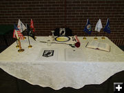 POW-MIA table. Photo by Pinedale Online.
