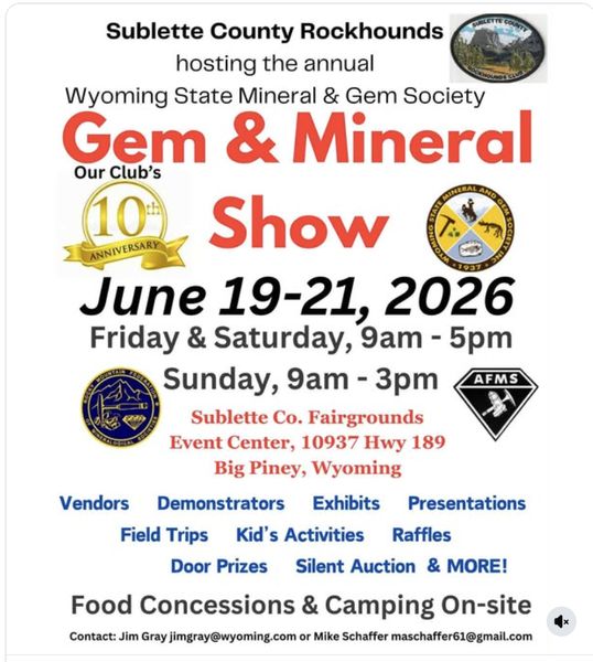 Gem & Mineral Show June 19-21. Photo by .