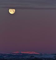 Moon Over Wyoming Range. Photo by Dave Bell.