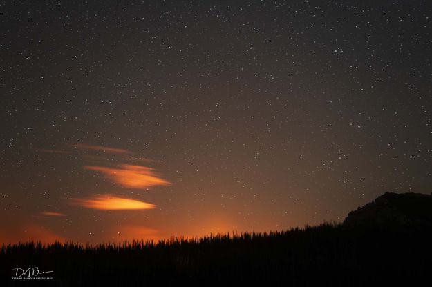 Pack Trail Fire Glow. Photo by Dave Bell.