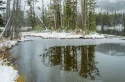 Sylvan Lake Reflections. Photo by Dave Bell.