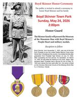 Boyd Skinner Honor Ceremony May 24, 2026