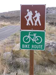 Bike path just outside of Pinedale. Pinedale Online photo