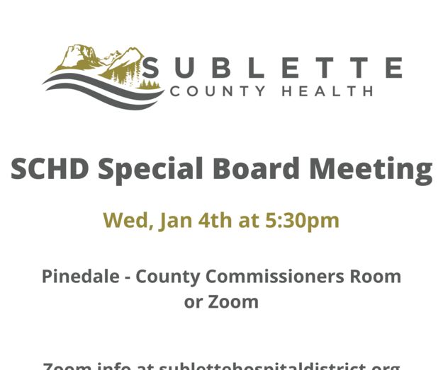 Special board meeting. Photo by Sublette County Hospital District.