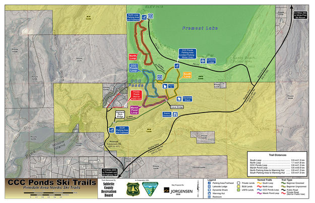 CCC Ski Trail Map. Photo by Sublette County Recreation Board.