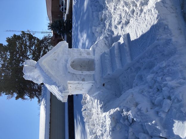 Snow Sculpture. Photo by Pinedale Online.