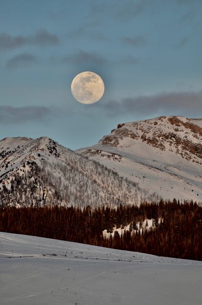 February moon rise. Photo by Rob Tolley.