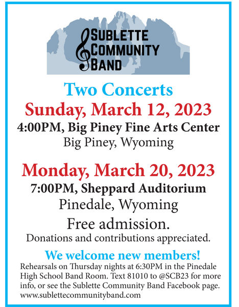 Sublette Community Band Concerts. Photo by Sublette Community Band.