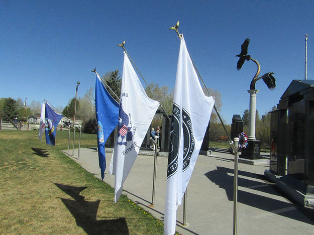Military flags. Photo by Pinedale Online.