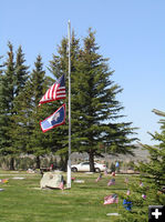Flag Half Staff. Photo by Pinedale Online.