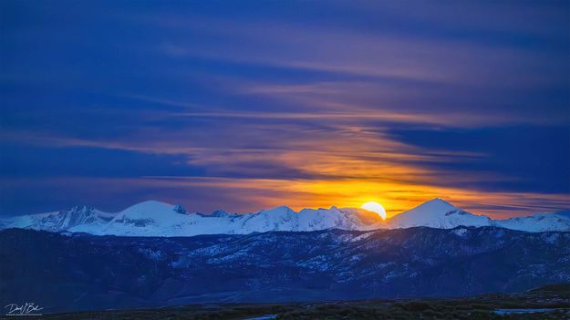 Moonrise Over Ambush Peak. Photo by Dave Bell.