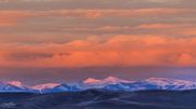 Morning Sunrise Glow On Wyoming Peak. Photo by Dave Bell.