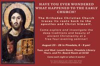 Ancient Christianity Seminar August 23-26, 2022 in Pinedale