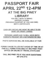 Passport Fair at the Big Piney Library April 22, 2023